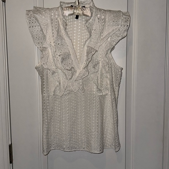 Bcbg eyelet white top - Picture 1 of 2